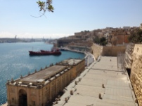 Valetta's old port, from the fortified walls.