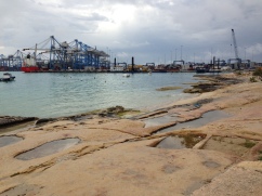 Once you start seeing salt pans, you see them everywhere – even at the freeport.